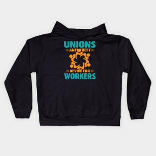 Unions, Anti Theft Device for Workers Kids Hoodie